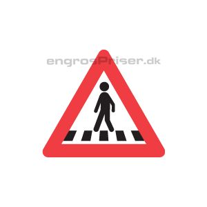 Brugt vejskilt Fodgængerfelt 70cm A17 tavle