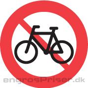 Cykel Forbudt 30cm C25.1 tavle