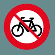 C25.1 Cykel forbudt klæb Ø75cm t/asfalt 2 stk